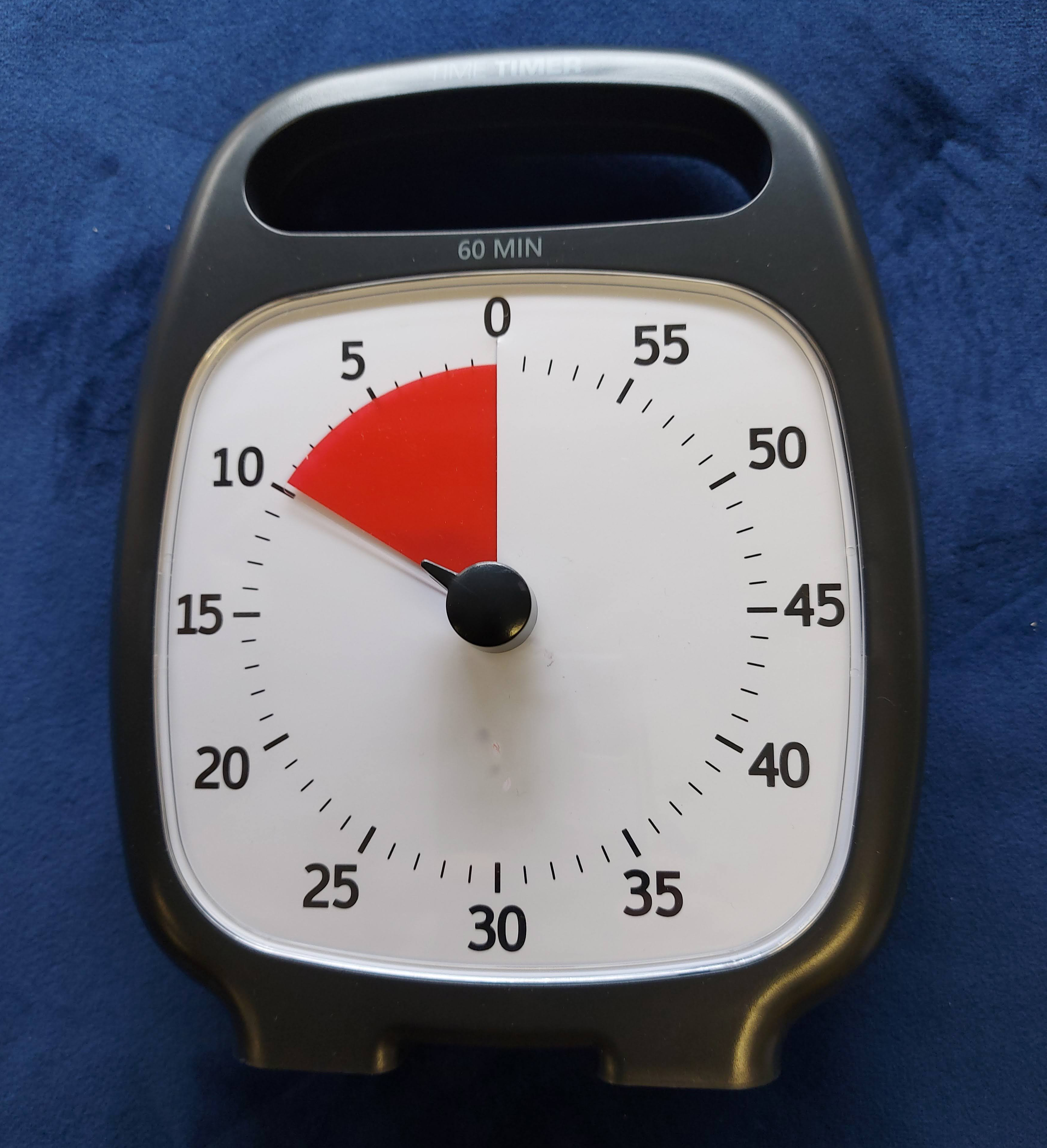 A visual timer An image of a visual timer